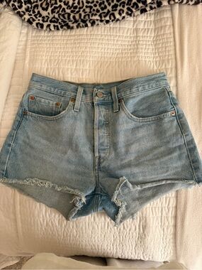 Levi's Light Blue Denim Cutoff Shorts